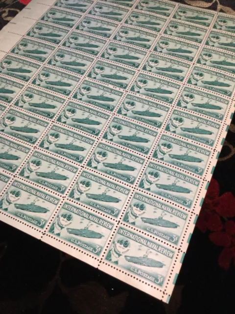 US Sc# 1091 - International Naval Review - Jamestown Full Mint Sheet of 50 x 3c