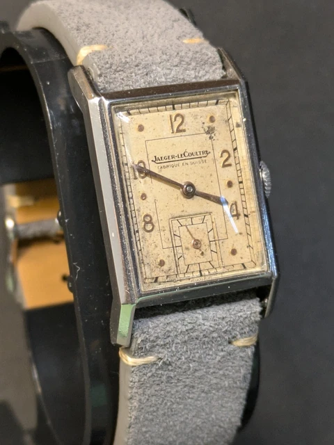 Cadran De Montre Jaeger-LeCoultre Vintage - Gris Métal Brossé - Pour Calibre Automatique - Occasion