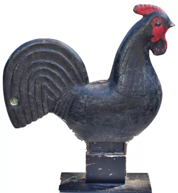 18" c1890 Elgin Wind and Power Rainbow Tail Rooster Windmill weight