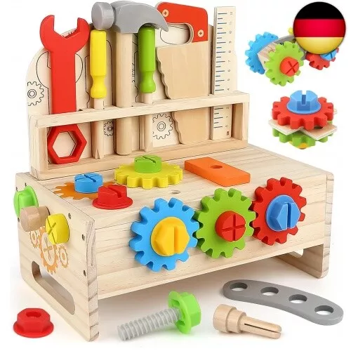 Vanplay Holzspielzeug Werkbank Kinder Werkzeugkoffer Kinder Lernspiele