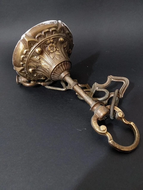 Vtg French Brass Large ceiling rose for part of chandelier classic patterned