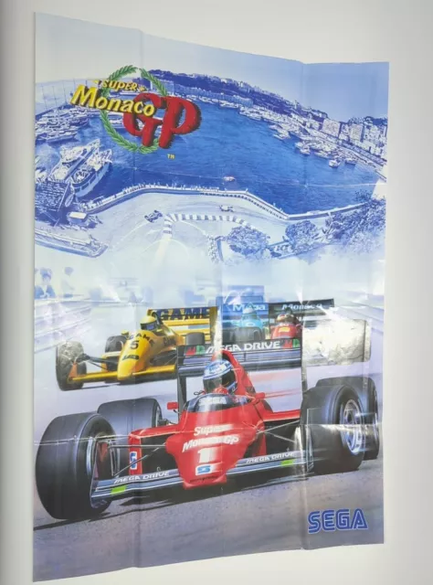 Double Sided Mega Drive Poster Super Monaco Gp