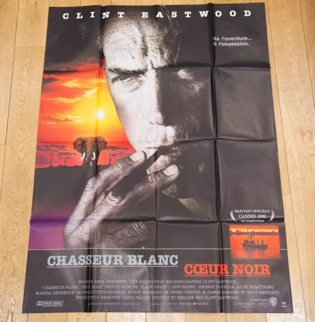 CHASSEUR BLANC COEUR NOIR Affiche cinéma 120x160 CLINT EASTWOOD, CORNWELL