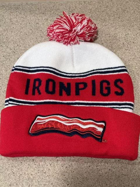 Lehigh Valley IronPigs (Phillies) Bacon Knit Beanie Hat SGA - New