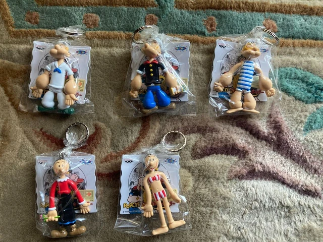 ③Banpresto,Popeye Bendable Key-Chains,All 5 Items Full Set