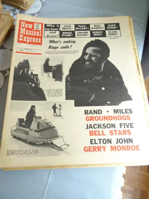 NME New Musical Express May 29th 1971 Ringo Starr Jackson Five Elton John