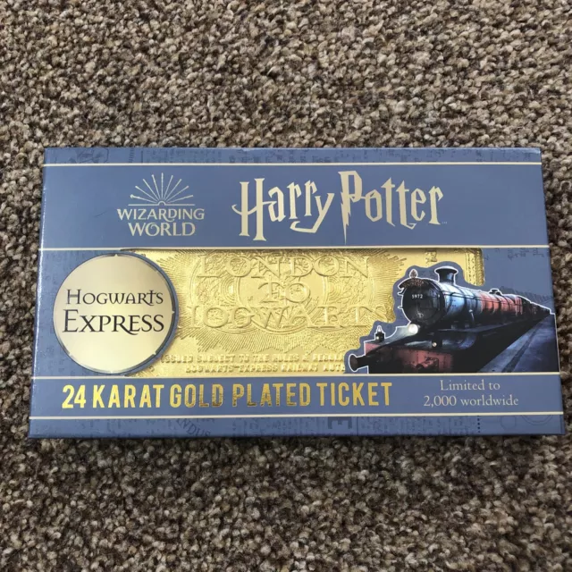 Harry potter 24k gold plated hogwarts express ticket hotsell