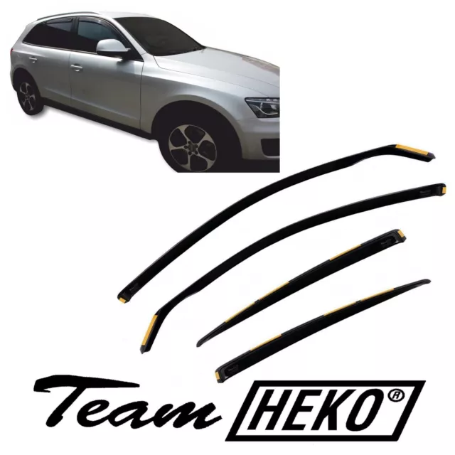 10235 Windabweiser für AUDI Q5 5-türer  2009-2016 4tlg HEKO dunkel Regenabweiser