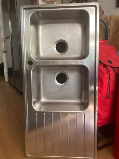 Evier inox 2 bacs  IKEA avec égouttoir