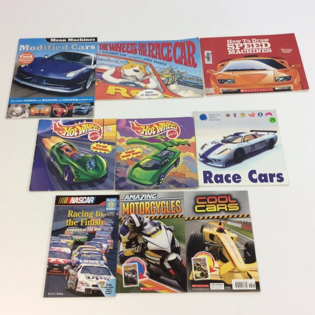 RACING CARS PRESCHOOL Kindergarten 1st Grade 9 Picture Book Lot 15.99