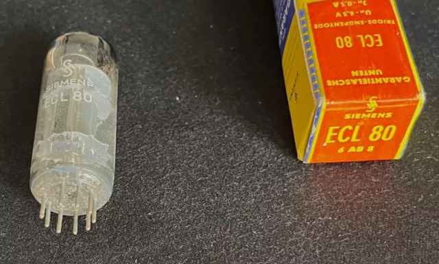 SIEMENS Röhre ECL 80 6,3V 0,3A aus 1964 in OVP NOS