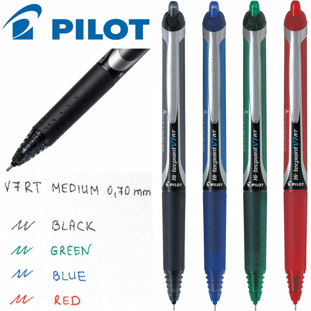 Pilot Hi-Tecpoint V7 Grip Rollerball Pens - 0.7mm Tip, Red Ink, Pack Of 3 | Smooth Writing Pens