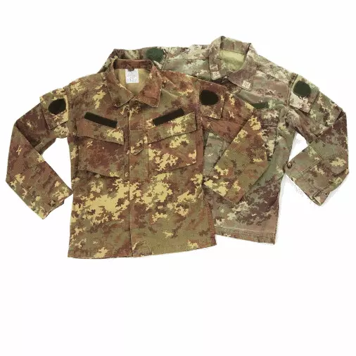 Italian army surplus Vegetato camouflage ripstop field shirt