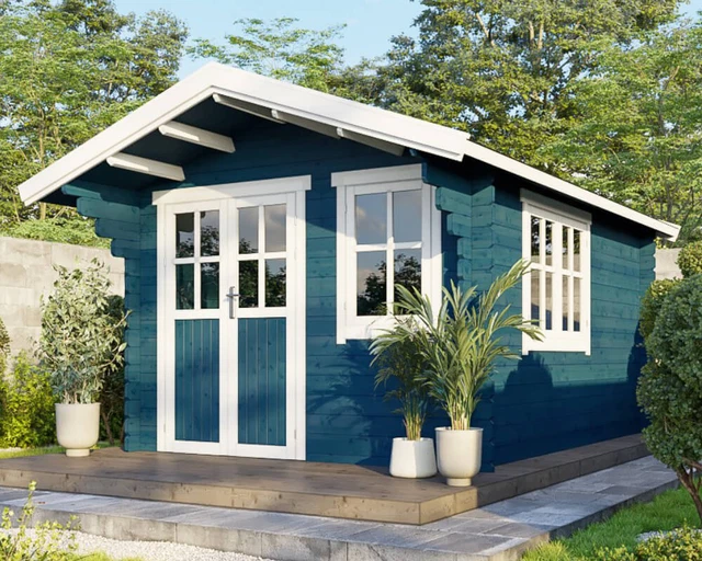 Alpholz Gartenhaus Gustav Blockhaus Aus Holz, Holzhaus Mit