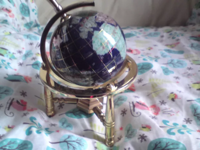 Small Semi Precious Gemstone Globe ,15 CMS APPROX.