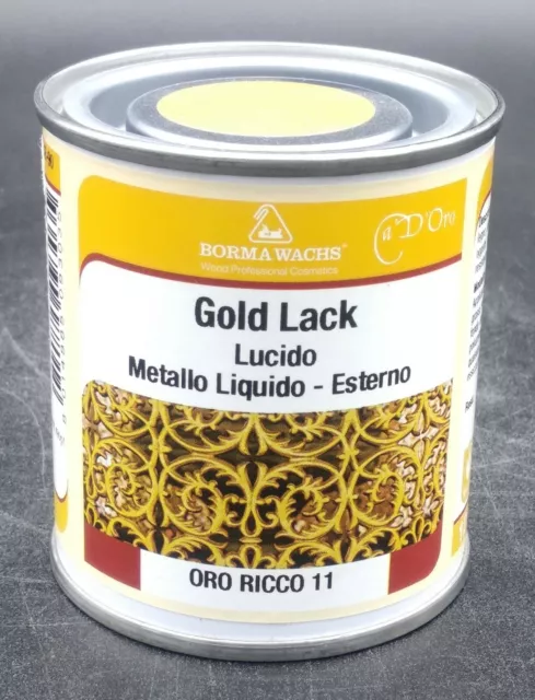 Vernice Doratura per esterni  Borma Wachs Gold Lack Oro Ricco 11. Ml.125