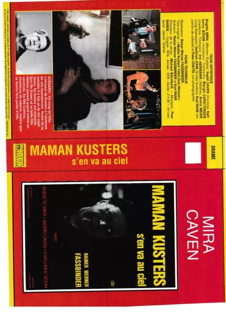 JAQUETTE VHS (seule) : MAMAN KUSTERS / LE FUHRER EN FOLIE