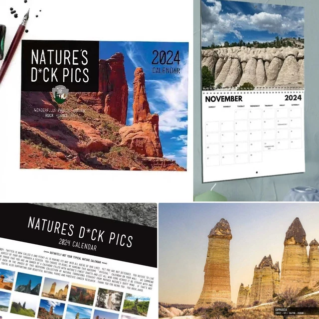 NEW FUNNY NATURE 2024 Calendar Mountain Calendar 2024 Landscape