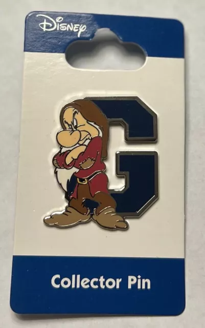 Disney - Grumpy from Snow White 7 Dwarfs - Letter G - Jerry Leigh Pin