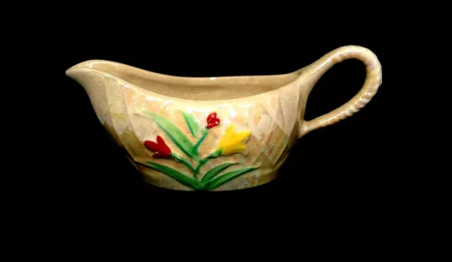 Vintage Wade Pottery Hand painted Floral Milk Jug 16cm Width Rare Collectors