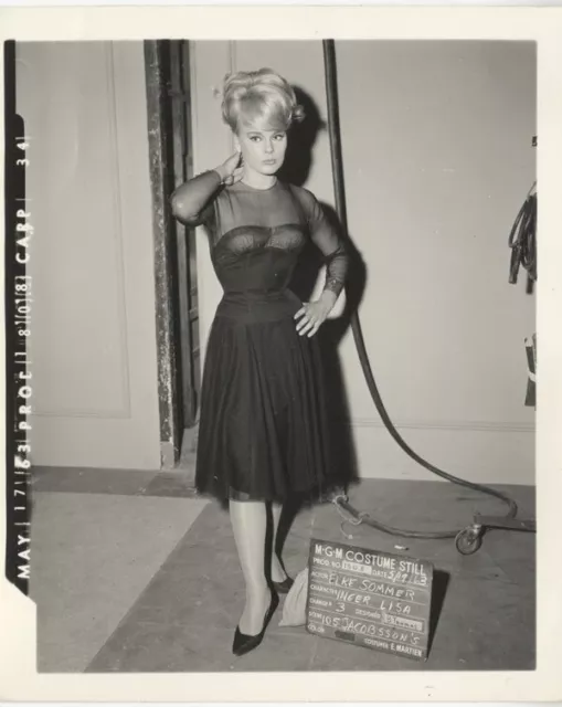 Elke Sommer The Prize Busty Glamour Dress Original 4x5 Wardrobe Test Photo 1963