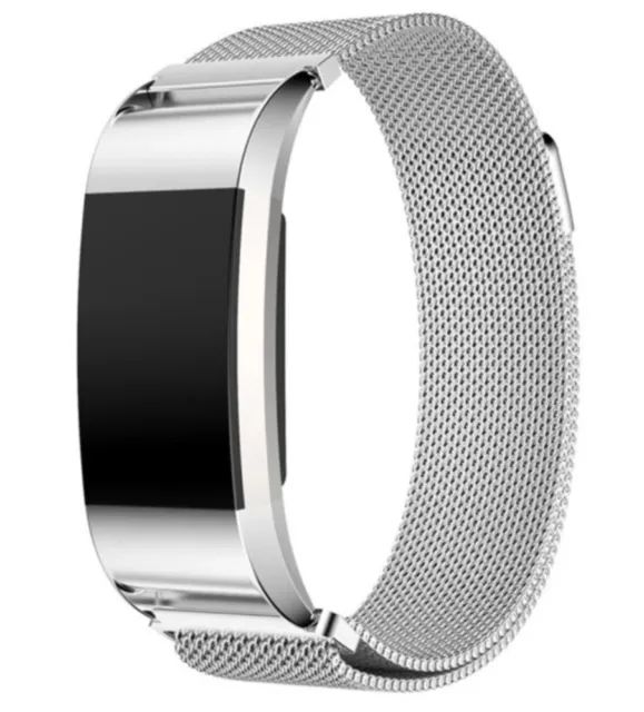 Milanaise Armband Ersatz für Fitbit Charge 2 Magnet Sport Band Edelstahl