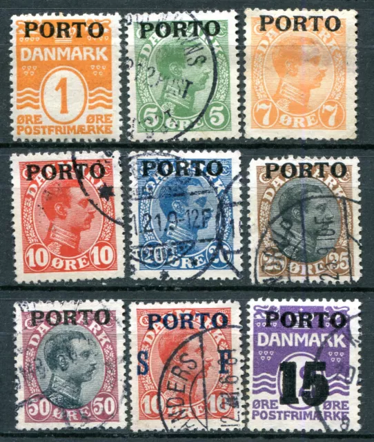Denmark: Scott J 1   J 38 F-VF used / AFA PO 1   PO 32 (•)