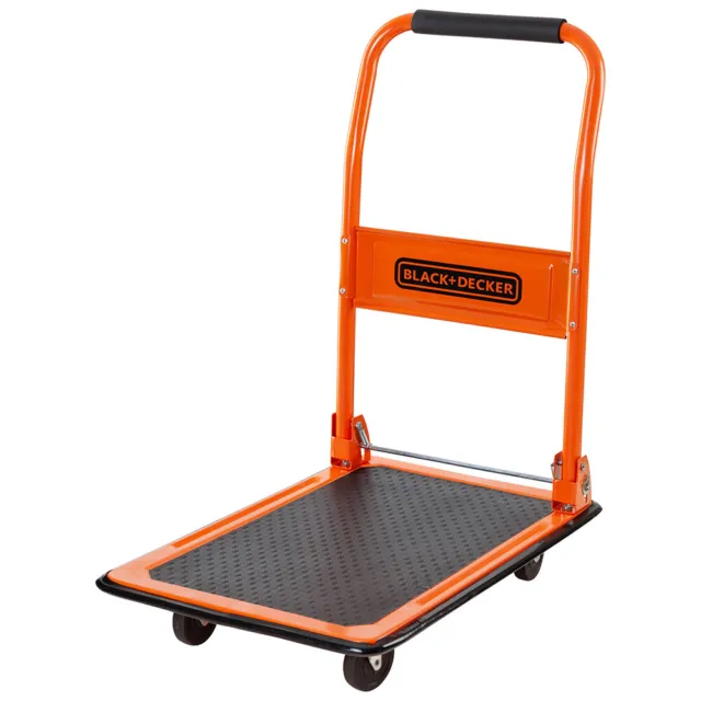 BLACK+DECKER Folding Platform Truck Hand Trolley Wheel Push Cart Warehouse 80Kg 2