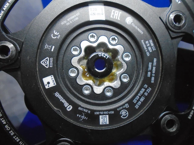 Quarq DZERO Straßenleistungsmesser 170 mm 52./36T schwarz ¬ 6