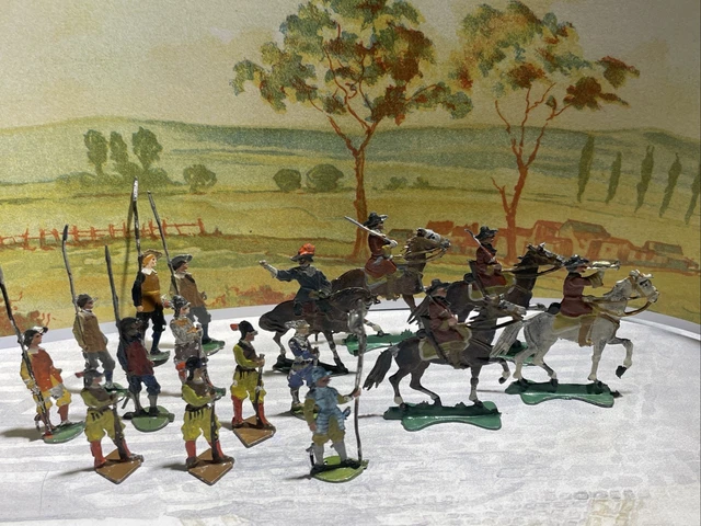 Plats d'étain - Zinnfiguren : 16 cavaliers prussiens guerre