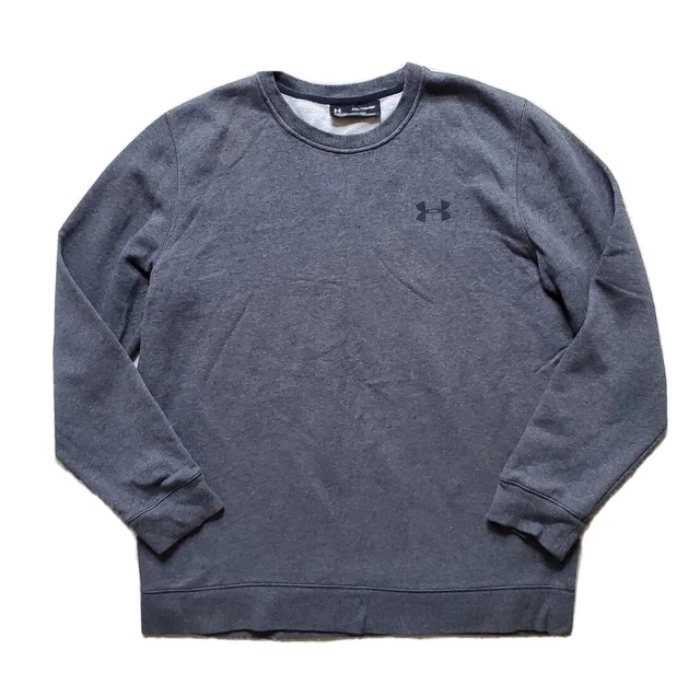 Felpa Under Armour Uomo Xxl Coldgear Aderente Grigio Misto Cotone