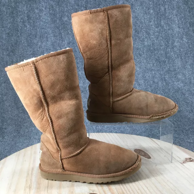 UGG Australia Boots Kids 3 Classic Tall Shearling Winter Snow 5229 Brown Suede
