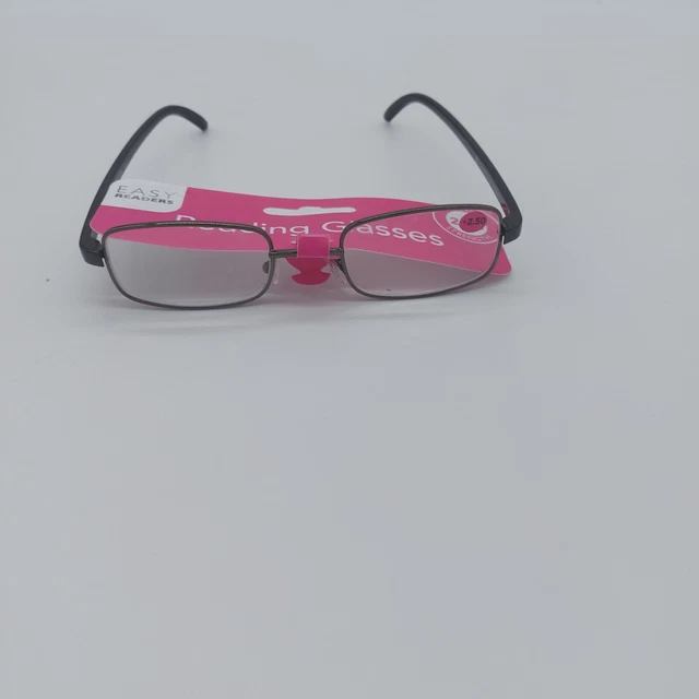 Ladies Easy Reader Reading Glasses Lens + 2.50 Black