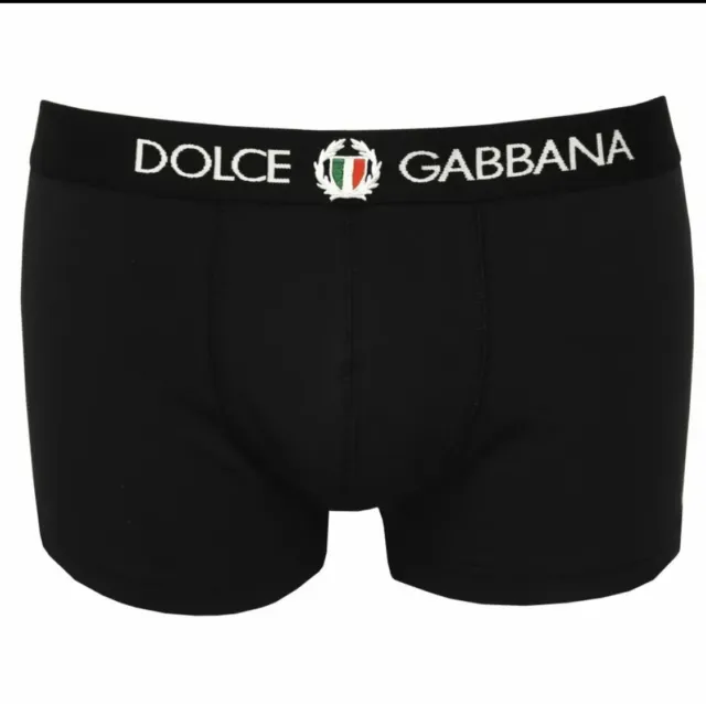 Dolce & Gabbana Sport Crest Men's  Regular Boxer Black Cotton