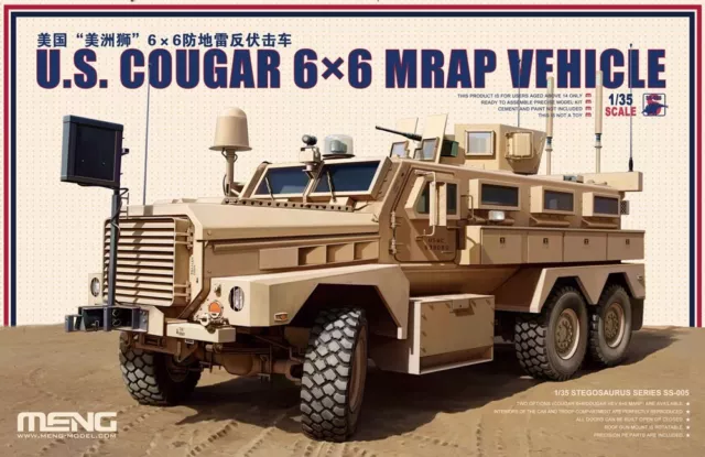 Meng Maßstab 1/35 - US Cougar 6x6 MRAP Fahrzeug Modellbausatz SS-005