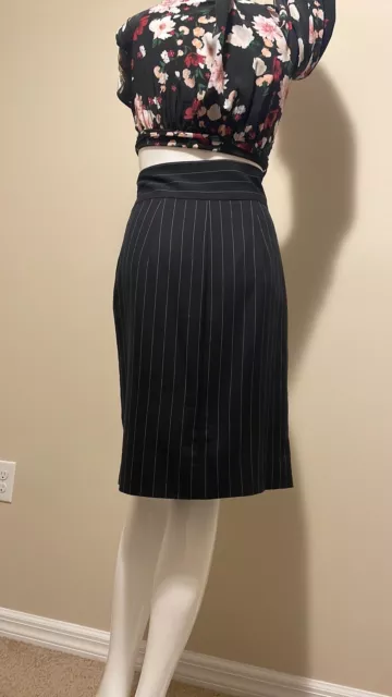 Milly High Waist Pinstripe Pencil Skirt  Nwt