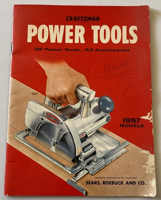 VINTAGE CRAFTSMAN POWER Tools Catalog 1957 Models 9.95 PicClick