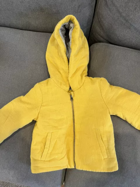 Country Road Baby Child Zip Coat / Jacket Yellow/Mustard - Size 1 - 12-18 months