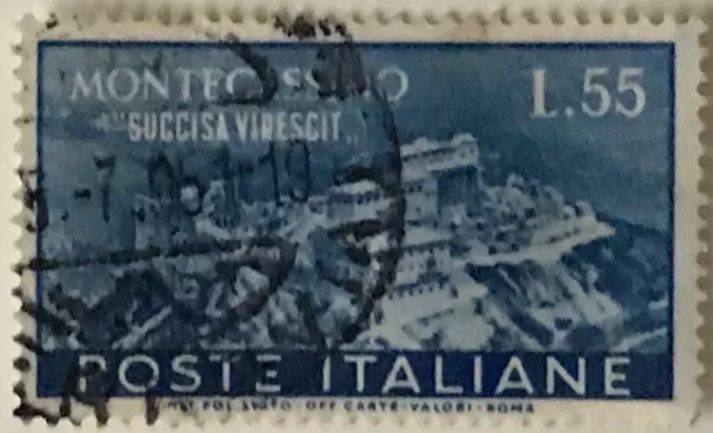 Italy Stamp #580 used Sc 50$ Montecassino M50