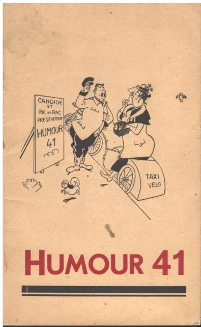 HUMOUR 41 par Jean NOHAIN Dessins de PEYNET à DUBOUT et de SORO à BADERT 1941 EO