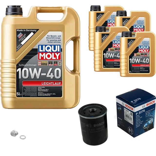 Filtro olio Bosch 9L Liqui Moly funzionamento leggero 10W-40 per Suzuki Subaru Jimny