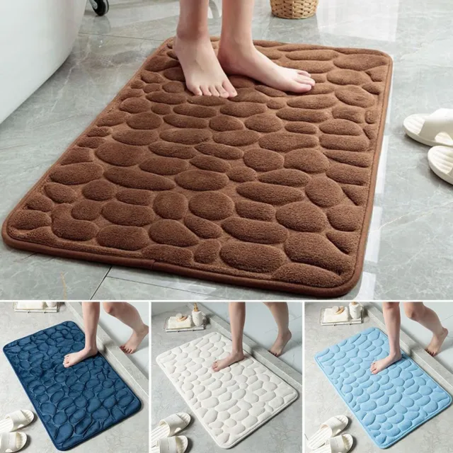 Lujosa y de felpa alfombra de baño de espuma viscoelástica antideslizante absorbente de agua de secado rápido