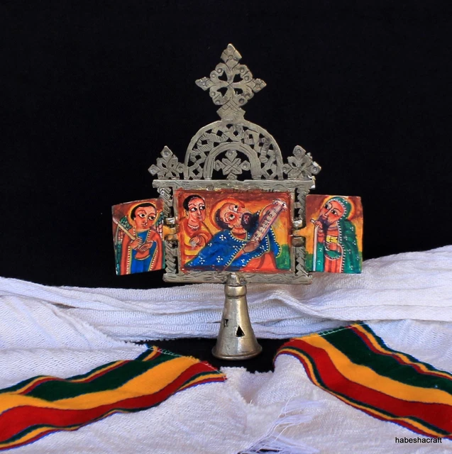ETHIOPIAN CHRISTIAN ART. ETHIOPIAN Orthodox Christian Triptych Icon