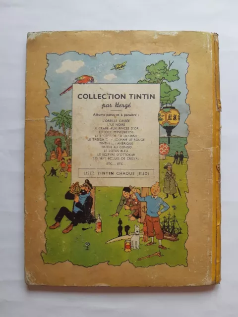 BD Tintin - 2ème édition - mono-colonne - Les 7 boules de cristal - B2 de 1948 2