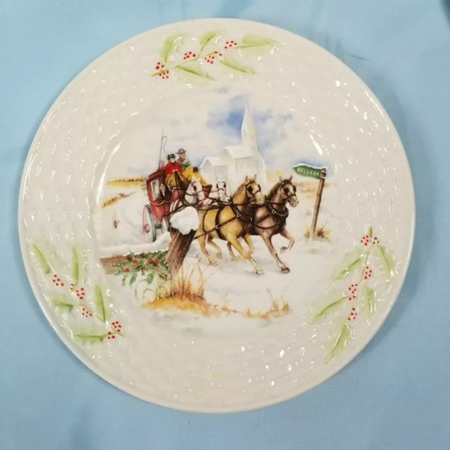 Belleek Ireland Collector plate TRAVELLING HOME 1st Edition Holiday Series