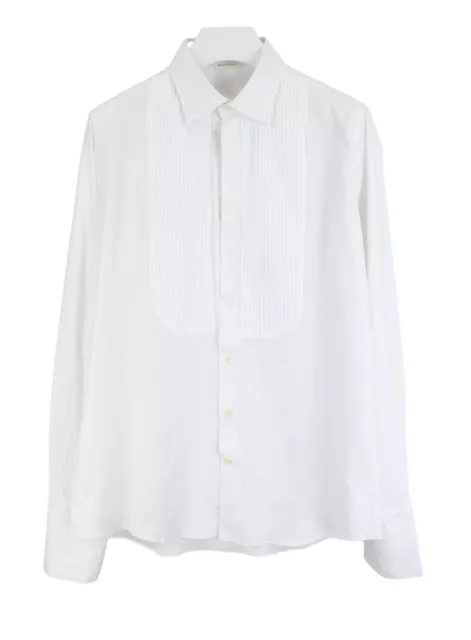 Suitsupply Slim Fit Camicia Formale Uomo 2XL Pique Bib Smoking Bianco Colletto