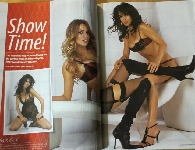 MAXIM MAGAZINE EMMANUELLE VAUGIER sexy lingerie models JENNIFER SCHOLLE  $35.00