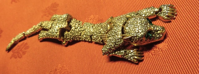 Broche Vintage Panthère BALA BOOSTE En Métal Doré - Très Bon état