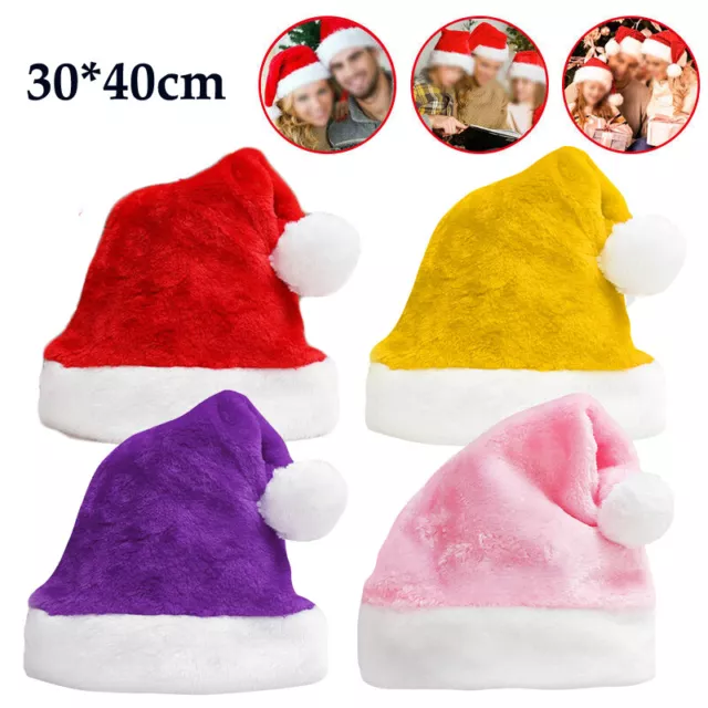 Christmas Santa Hat Father Head Piece Fancy Dress Xmas Adult Santa Claus Hat