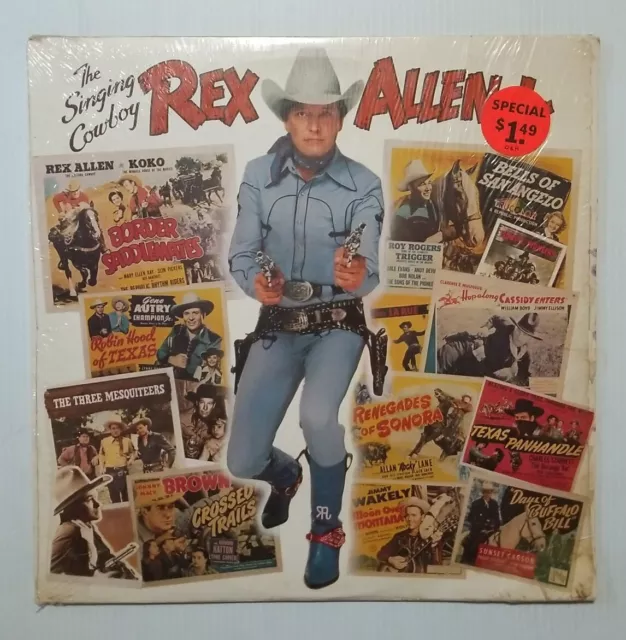 Rex Allen Jr Vinyl LP THE SINGING COWBOY Album Record Warner Bros BSK 3671 1982